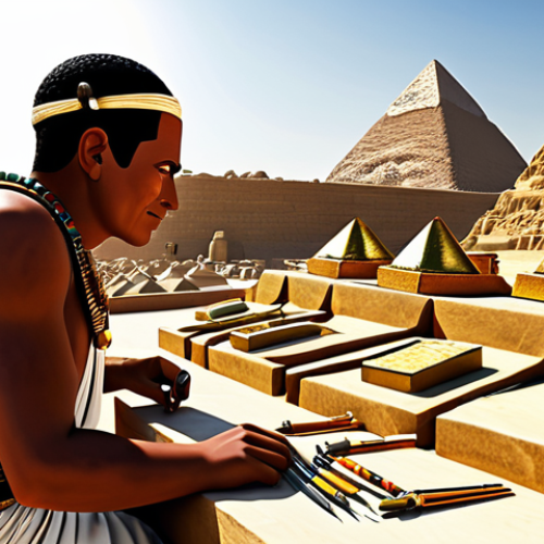 금속공예와 미술사 - Ancient Civilization & Metal**

"An intricately detailed scene depicting artisans in Ancient Egypt c...