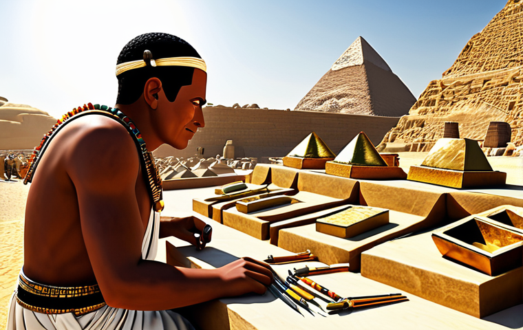 금속공예와 미술사 - Ancient Civilization & Metal**

"An intricately detailed scene depicting artisans in Ancient Egypt c...