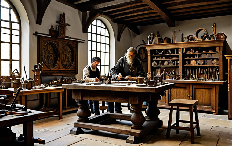 금속공예와 미술사 - Ancient Civilization & Metal**

"An intricately detailed scene depicting artisans in Ancient Egypt c...