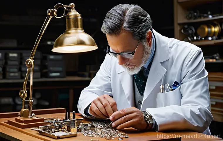 금속공예와 시계 제작 - **Prompt: The Alchemist of Iron**
    A powerful and focused metal smith, dressed in a sturdy leathe...